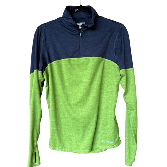 Brooks Tops - Brooks Women's Equilibrium 1/2 Zip Pullover Size M‎ Blue Green Long Sleeve